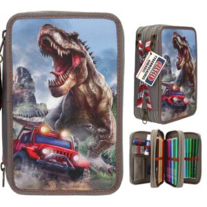 Dino world estuche triple.
