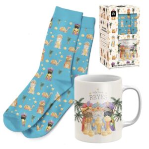 Set taza calcetines reyes.